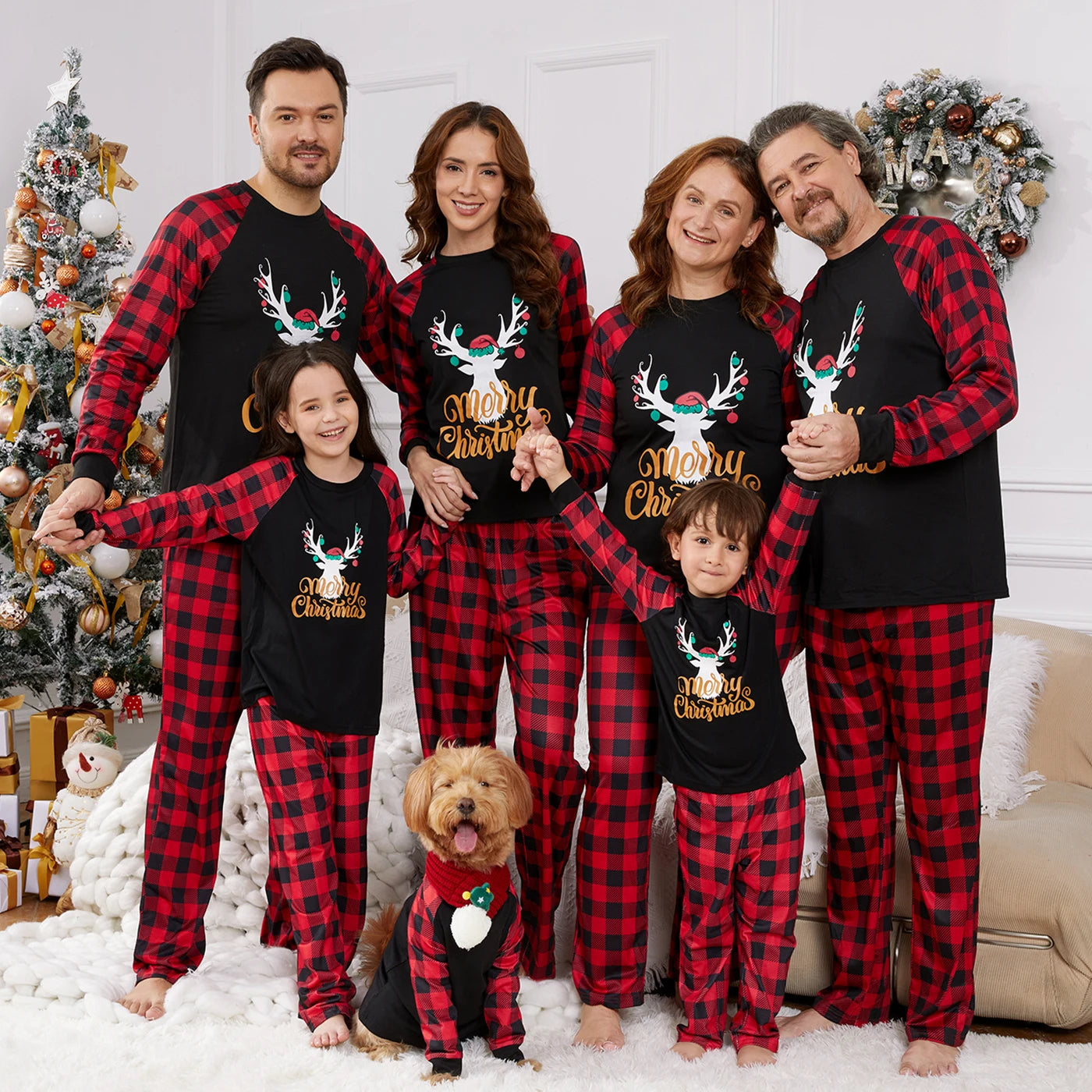 Family Matching Pajamas Sets Merry Christmas