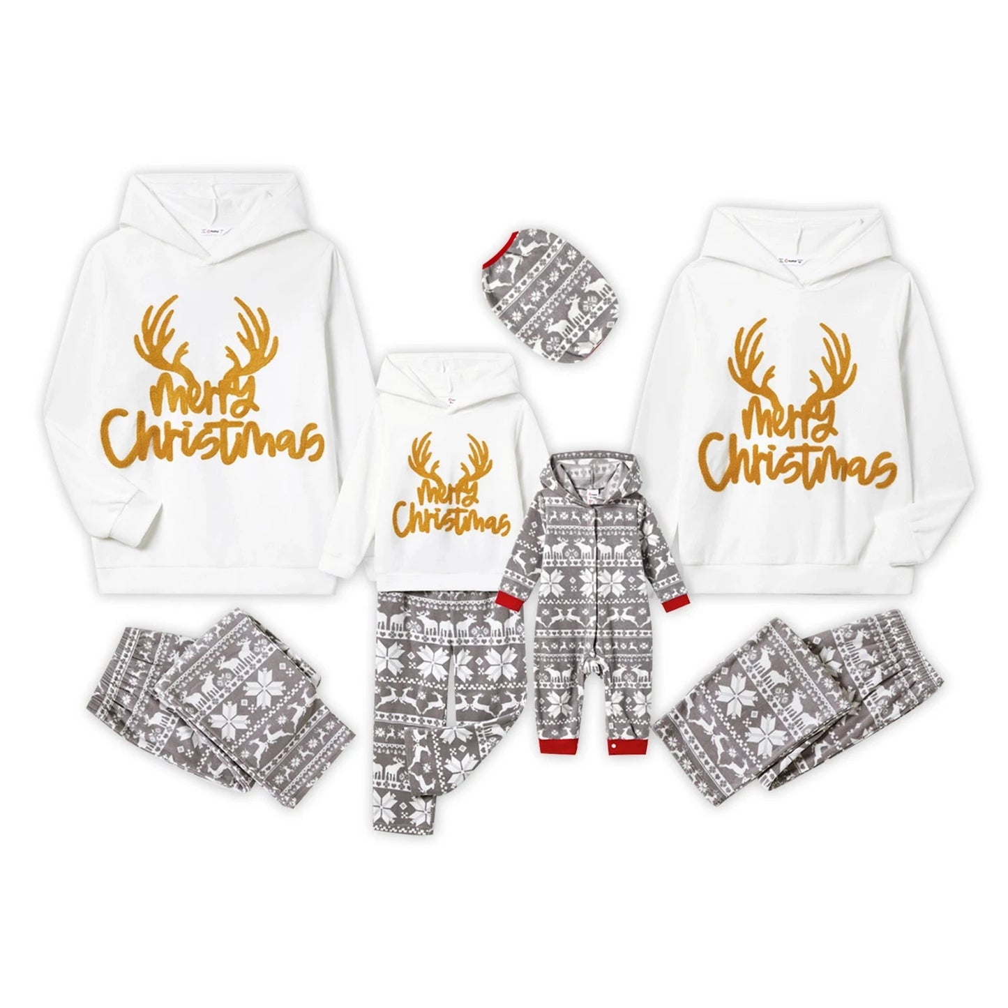 Christmas Family Matching Letters Hooded