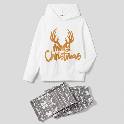 Christmas Family Matching Letters Hooded