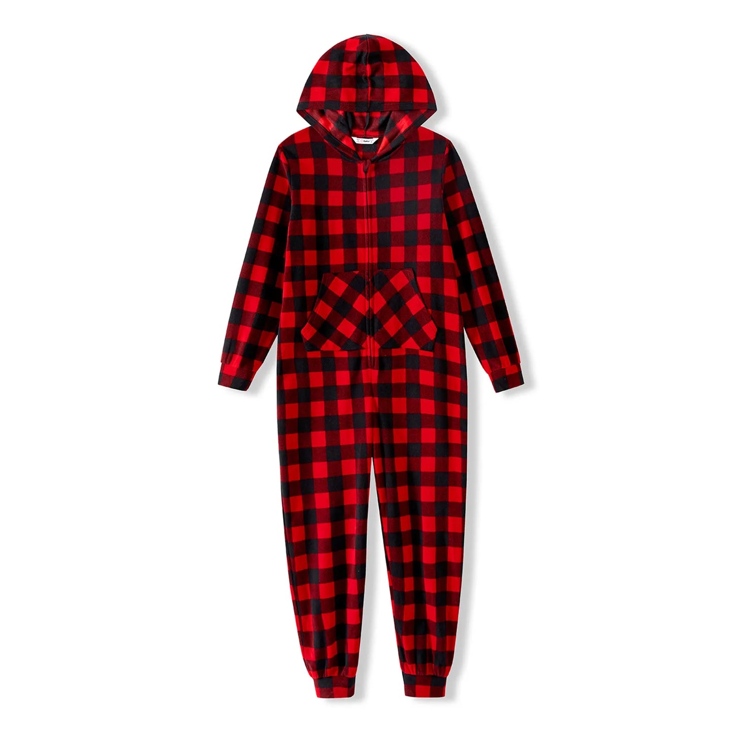 Christmas Family Matching Red Plaid Hooded