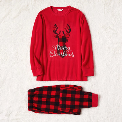 Christmas Deer and Letter Embroidered Long-sleeve